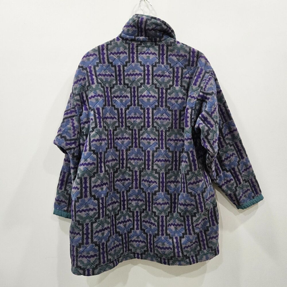 Vintage Patagonia Tehuelche Fleece Chore Coat Large Blue Quilted USA Layers 90s - Picture 13 of 16
